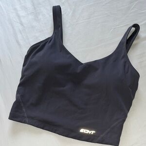 ECHT Black V-Neck Sports Bra